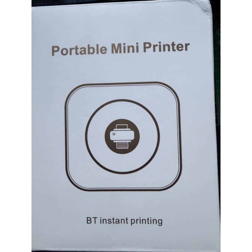 Portable Mini Thermal Printer Wireless Bluetooth Photo Printing Black New